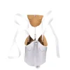 mag white leather handbag zip