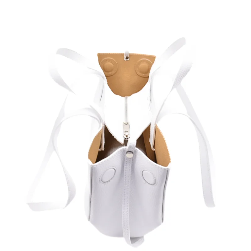 mag white leather handbag zip mag white leather handbag zip