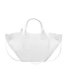 mag white leather handbag