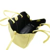 mag yellow leather handbag interior