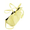 mag yellow leather handbag side up