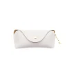 beige leather glasses case