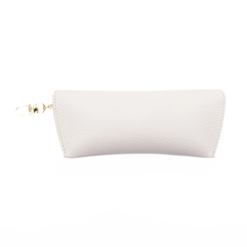 beige leather glasses case back beige leather glasses case back