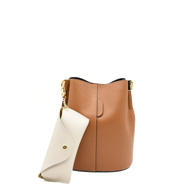 beige leather glasses case on bag beige leather glasses case on bag
