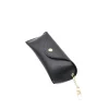 black leather glasses case side