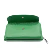 Festival leather green crossbody bag opened