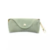 mint leather glasses case