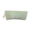 mint leather glasses case back