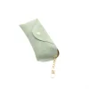 mint leather glasses case side