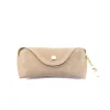 taupe leather glasses case