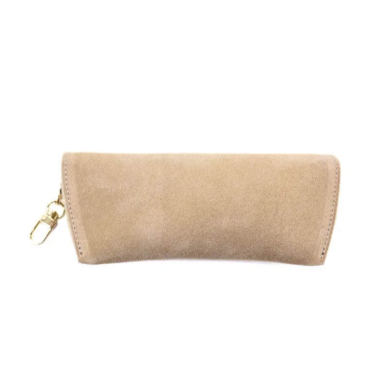 taupe leather glasses case back taupe leather glasses case back