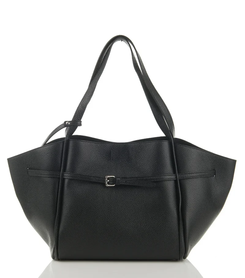 carole-black-leather-tote-bag