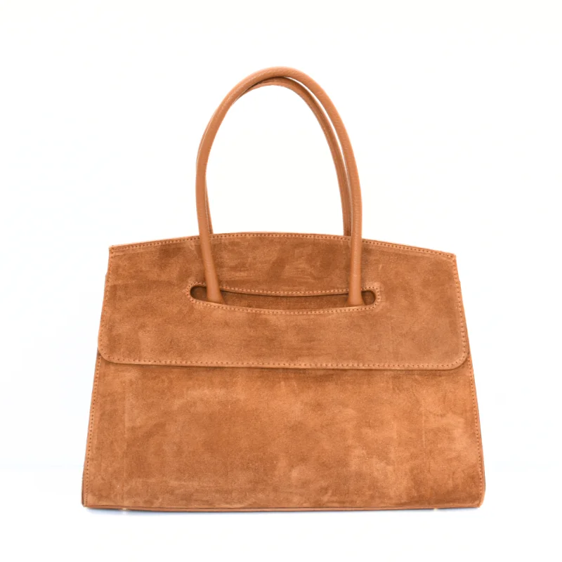 Anita Camel Suede Leather Handbag Anita Camel Suede Leather Handbag