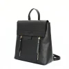 anna black leather backpack side right
