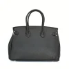 Mary black leather handbag back Mary black leather handbag back