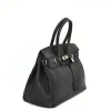 Mary black leather handbag side 1 Mary black leather handbag side 1