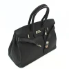 Mary black leather handbag side Mary black leather handbag side