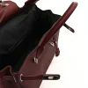 Mary bordeaux leather handbag interior details Mary bordeaux leather handbag interior details