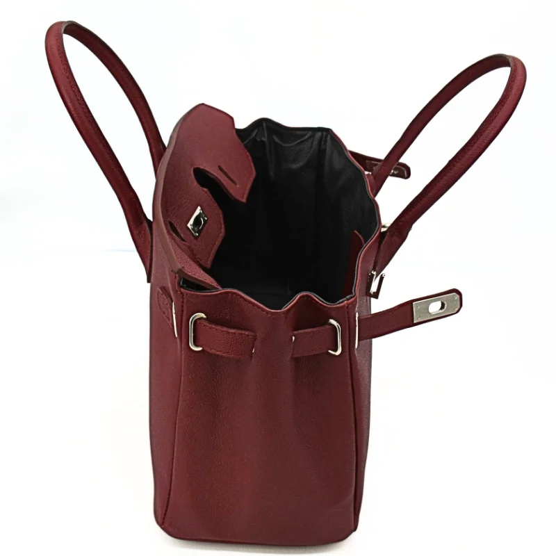 Mary-bordeaux-leather-handbag-opened Mary bordeaux leather handbag interior