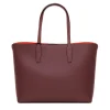 stud bordeaux leather tote bag
