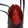 stud bordeaux leather tote bag interior bag