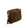BB Suede Chocolate Crossbody Bag side