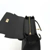 Fashionista black leather handbag zip