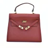 Fashionista Bordeaux Leather Handbag detail