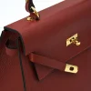 Fashionista Bordeaux Leather Handbag details