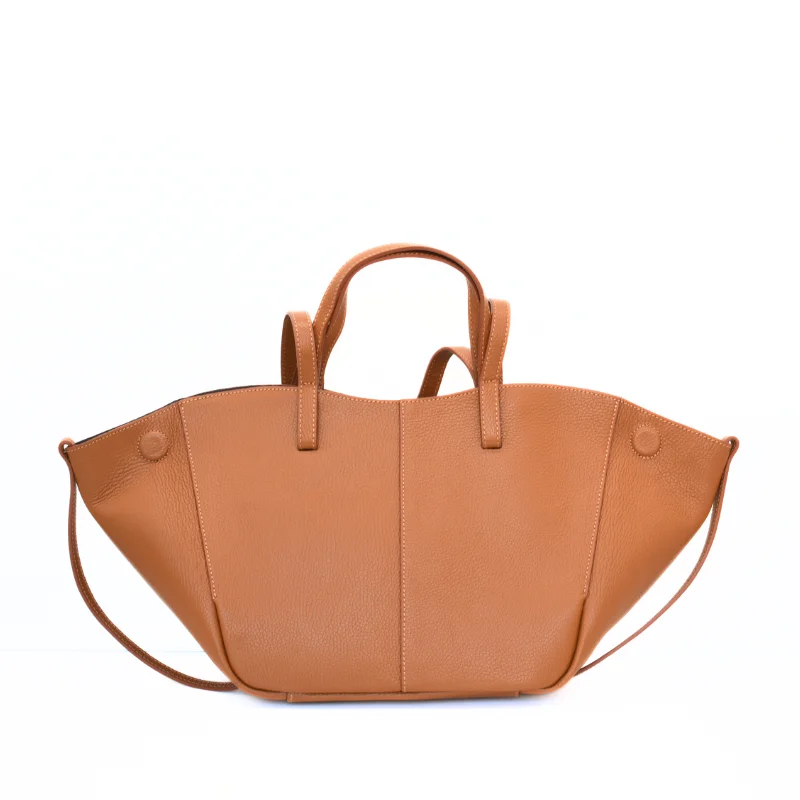 mag camel leather handbag front mag camel leather handbag front