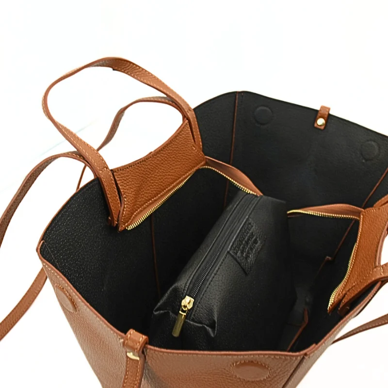 mag camel leather handbag interior bag mag camel leather handbag interior bag