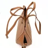 mag camel leather handbag closed mag camel leather handbag closed
