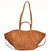 mag camel suede leather handbag big straps mag camel suede leather handbag big straps
