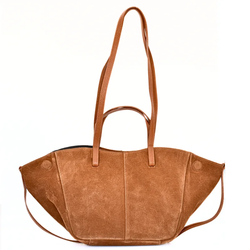 mag camel suede leather handbag big straps mag camel suede leather handbag big straps