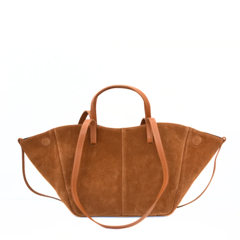mag camel suede leather handbag big straps mag camel suede leather handbag big straps