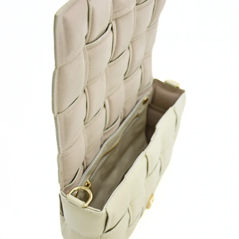 Braid Mala Tiracolo Bege em Pele interior Braid Mala Tiracolo Bege em Pele interior