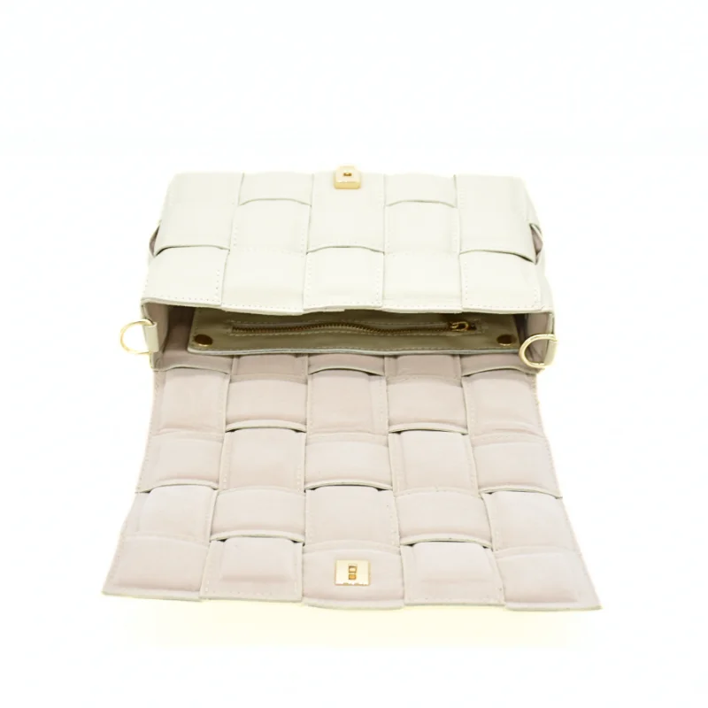 Braid Mala Tiracolo Bege em Pele aberto Braid Mala Tiracolo Bege em Pele aberto