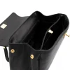 tulip black leather handbag interiors
