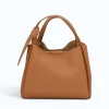 bruna camel leather handbag
