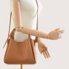 bruna camel leather handbag crossbody detailed
