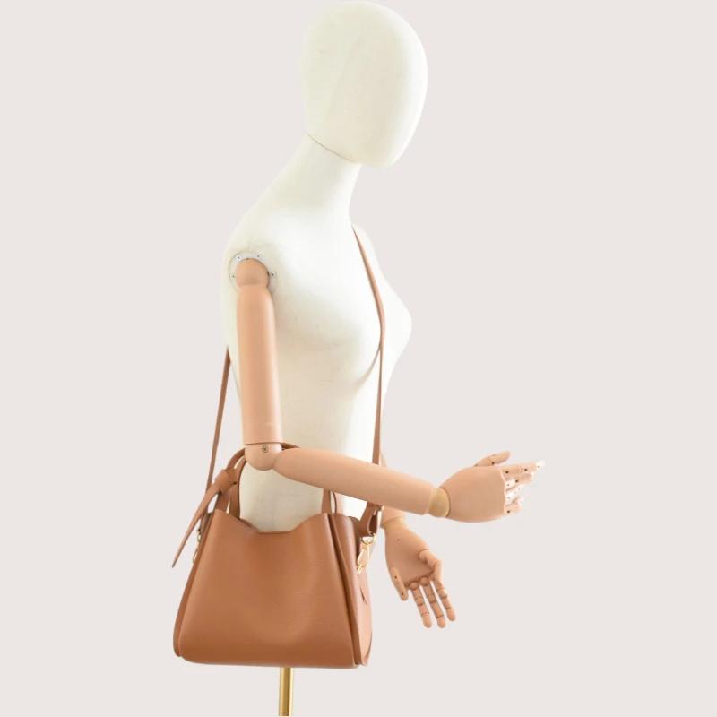 bruna camel leather handbag crossbody
