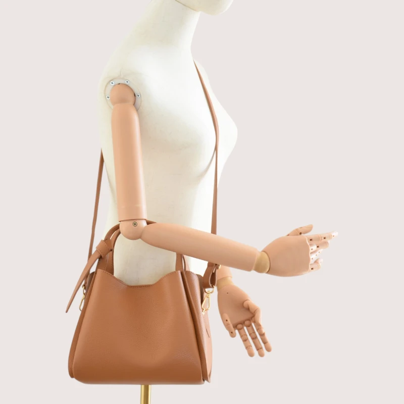 bruna camel leather handbag crossbody