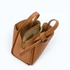bruna camel leather handbag handbag interior zip