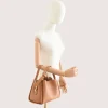 bruna camel leather handbag handbag on hand