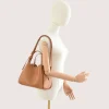 bruna camel leather handbag handbag on shoulder