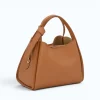 bruna camel leather handbag handbag side