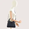 bruna navy blue leather handbag crossbody strap