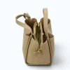 bruna taupe leather handbag interior