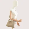 bruna taupe leather handbag as crossbody bag