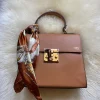 diva camel leather handbag personalised